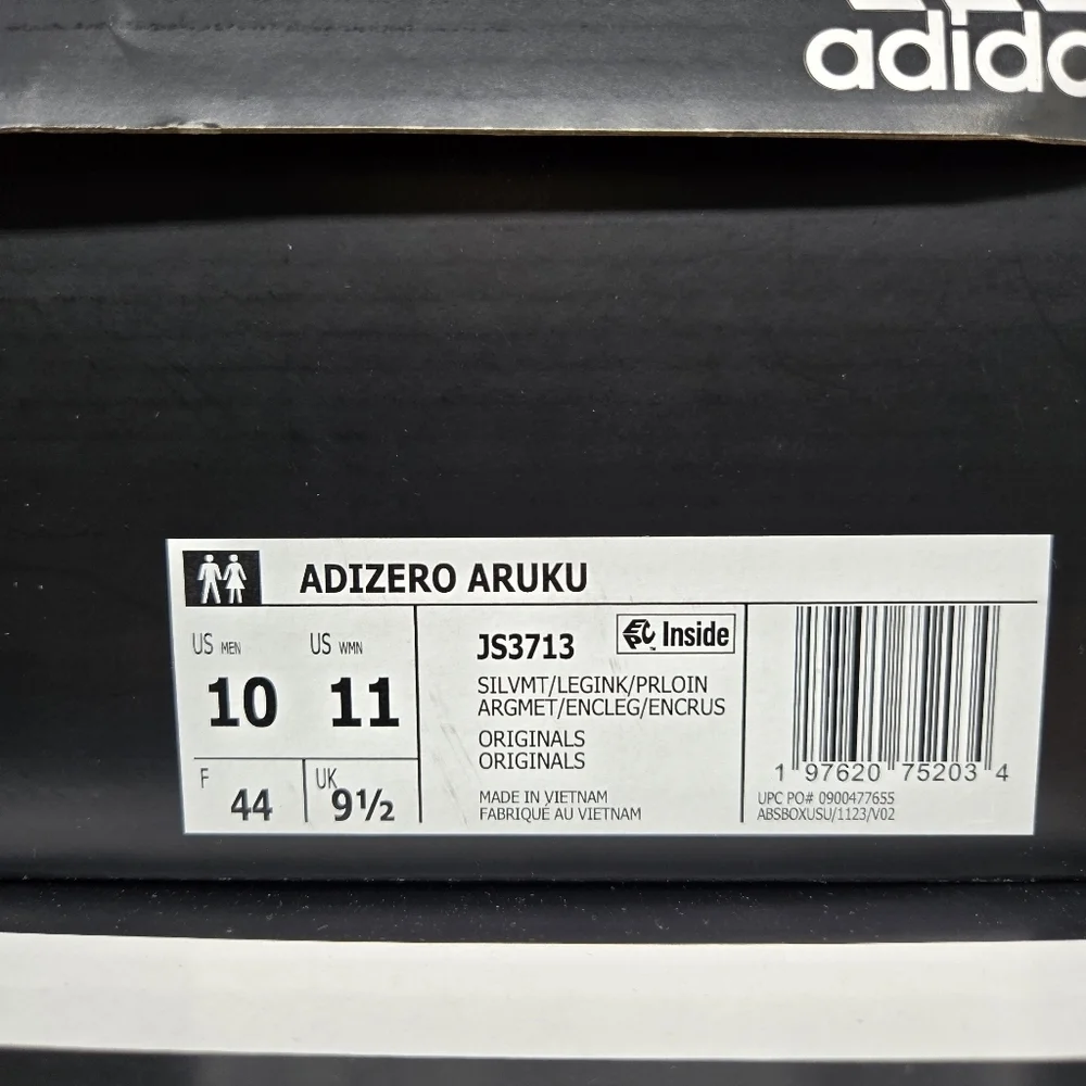New Adidas Adizero Aruku 'Silver Metallic Legend Ink' Men's Shoes Size 10